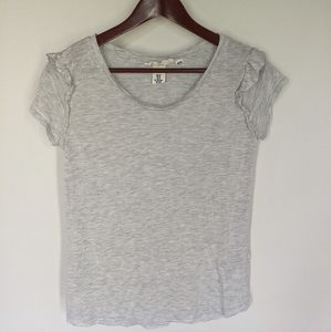 3/$10 H&M Gray Short-Sleeve Flutter Top